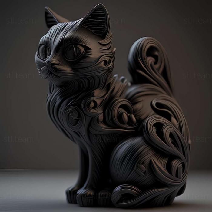 3D модель Черная кошка (STL)